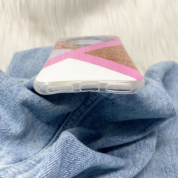 iPhone 7/8 Case Copper White Marble Print NEW - Picture 2 of 4